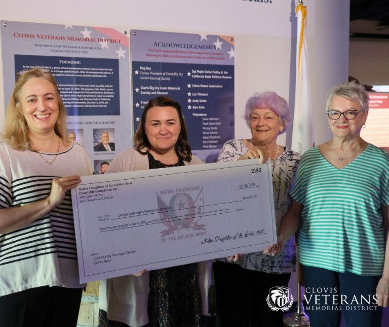 Native Daughters of the Golden West Donate to Community Heritage Center