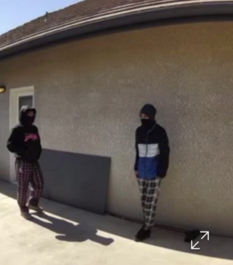 Two unknown individuals monitored on a neighbor's installed cameras prompted them to alert the police of a burglary on October 3, 2024 (photo provided by Clovis PD).