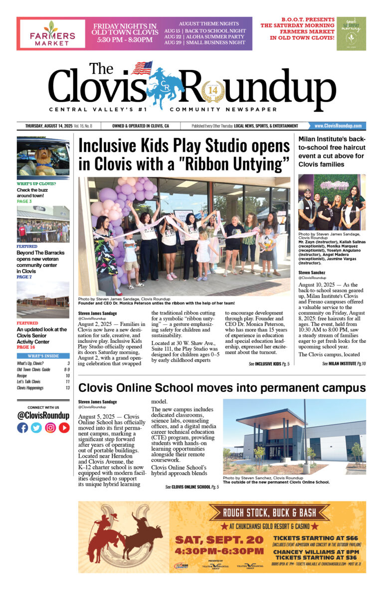Clovis Roundup – August 14, 2025