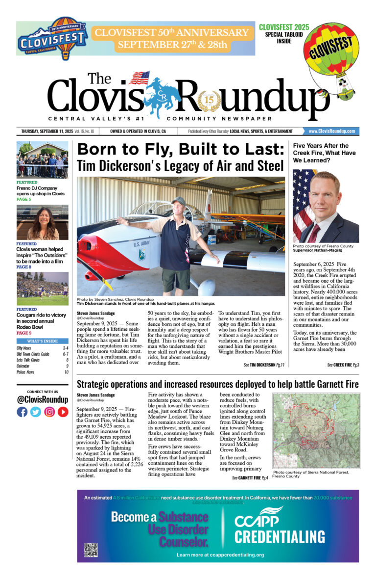 Clovis Roundup – September 11, 2025