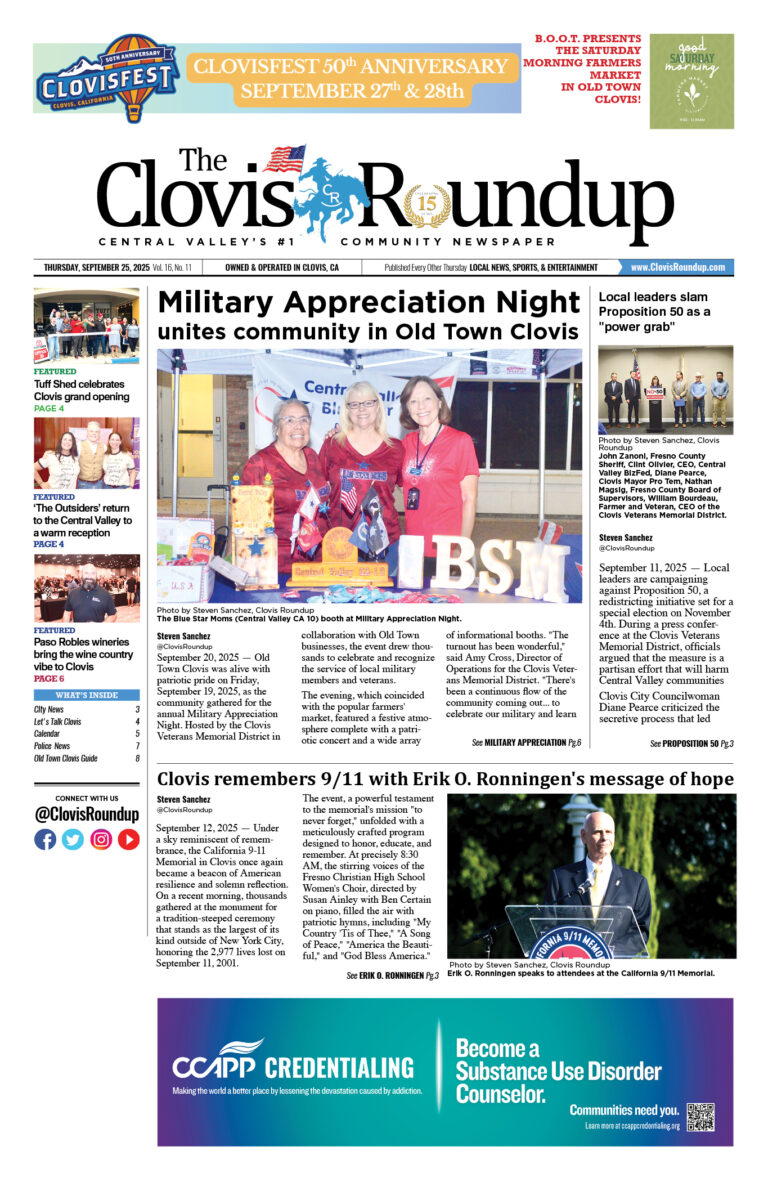 Clovis Roundup – September 25, 2025