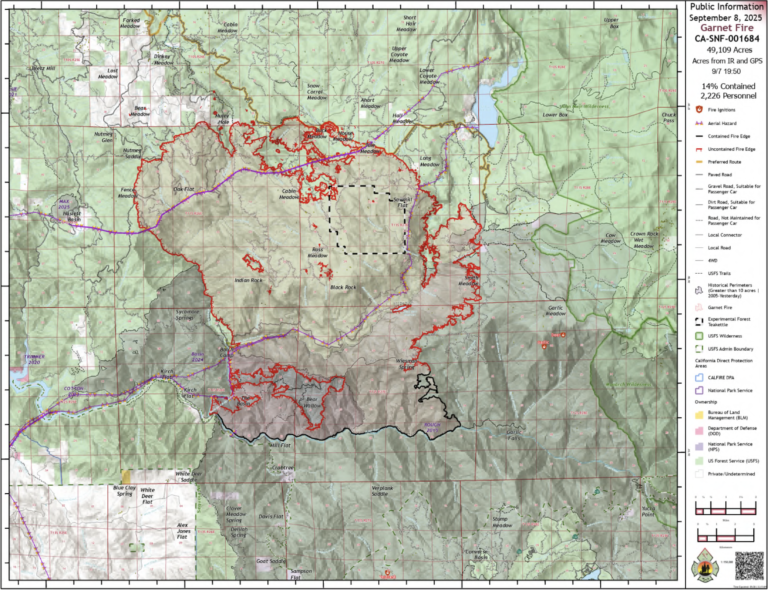 Garnet Fire pushes north, prompts fears of repeat of Creek Fire