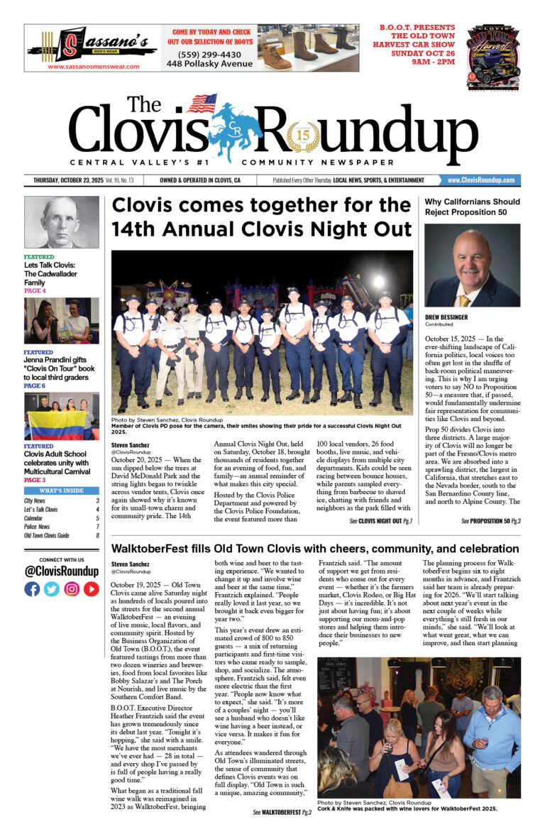 Clovis Roundup – October 23, 2025