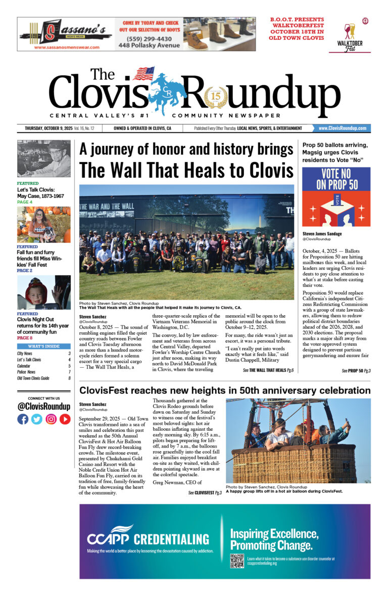 Clovis Roundup – October 9, 2025