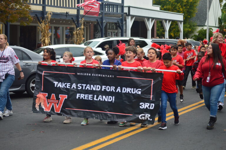 Weldon Elementary’s Warrior Red Ribbon Week Parade promotes drug-free mentality