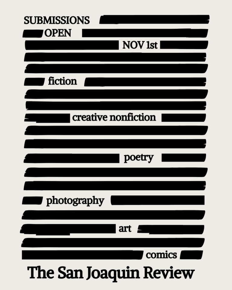 Fresno State’s San Joaquin Review opens submissions for their 31st Issue