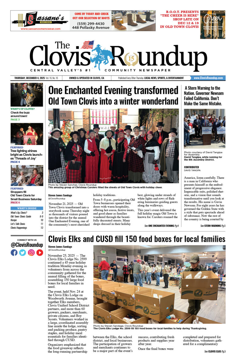 Clovis Roundup – December 4, 2025