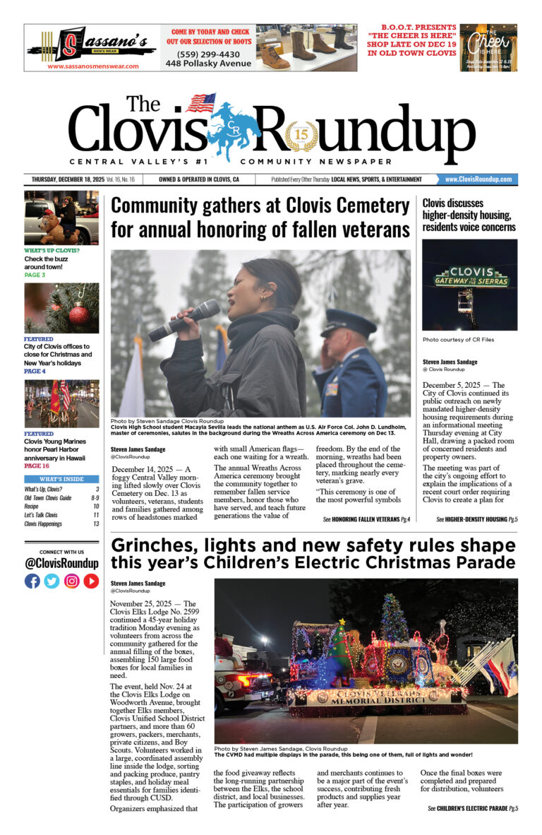 Clovis Roundup – December 18, 2025